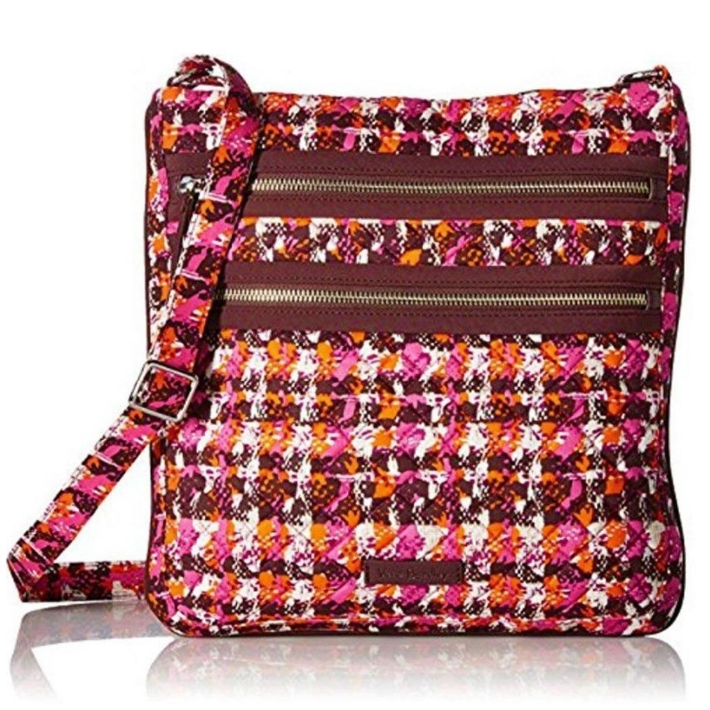 Vera Bradley iconic triple zip hipster